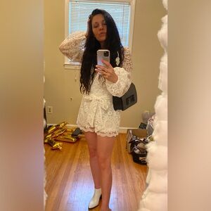 Southern Alternative White Lace Romper